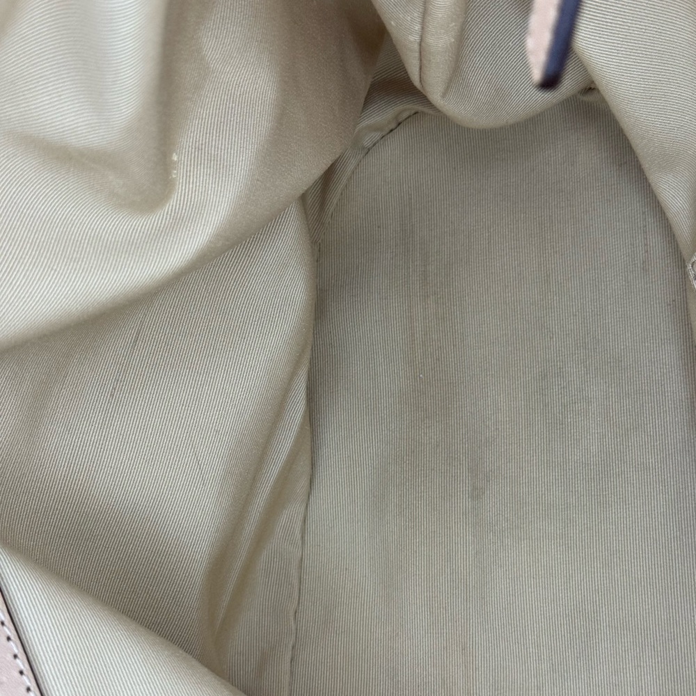 Coach Zebra Stripe Canvas Shoulder Tote w/ Double Hang Tags Beige Leather Trim - Picture 6 of 14